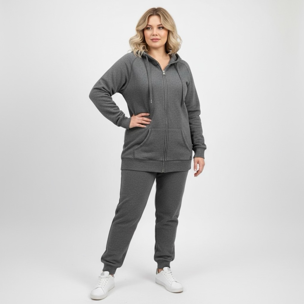 TNA Sportswear Gray Zip-Up Hoodie Size Large‎ Grey Jacket Athleisure Outerwear